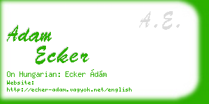 adam ecker business card