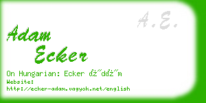 adam ecker business card